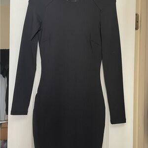 bebe Classic Black Long Sleeve Dress